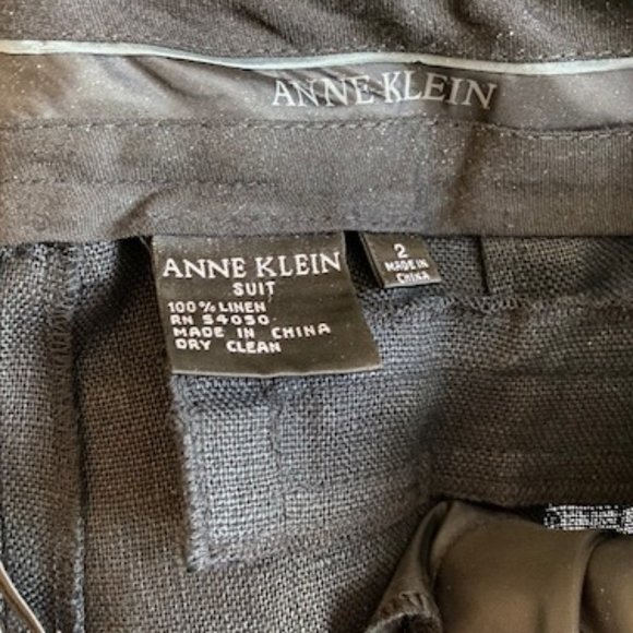 Ane Klein  2 Piece Linen Pant Suit Black  Size  2 - Picture 13 of 16